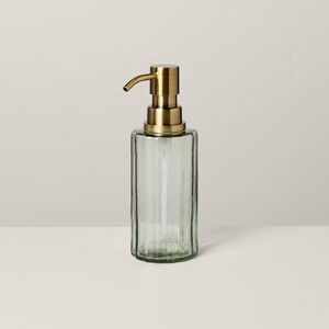 Fluted Glass Bathroom Soap Pump Light Green - Hearth & Hand™ with Magnolia